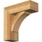 Ekena Millwork Thorton Block Rough Sawn Bracket w/ Offset Brace, Western Red Cedar, 6"W x 16"D x 16"H BKT0604X16X16THR05RWR - alternate 1